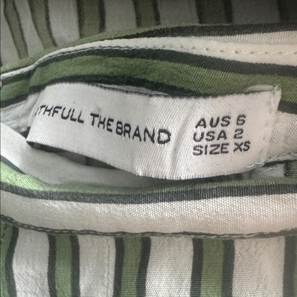 Faithfull The Brand Almeria Stripe Print Wide-Leg Pants, Size XS - Picture 10 of 11